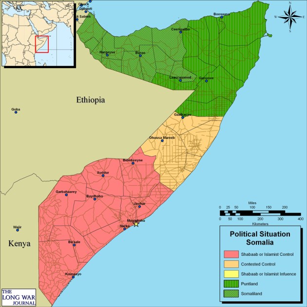Somalia Red Map